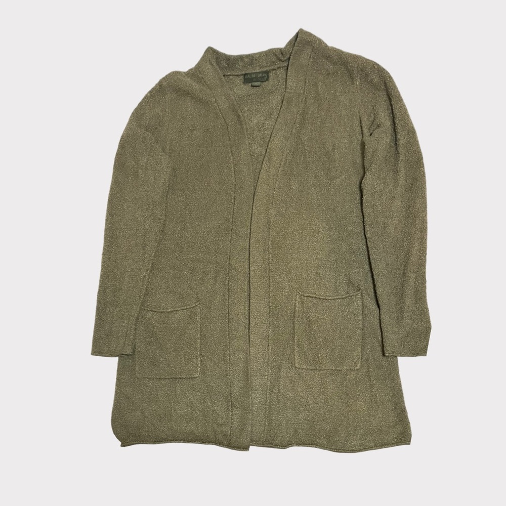 Barefoot Dreams - CozyChic Lite Travel Cardigan - Green - Size Medium - Picture 5 of 8